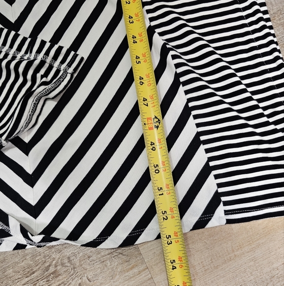 Soma Maxi Striped Rayon Spandex Tank Dress Black and White Racer Back Size Lg - Picture 10 of 14